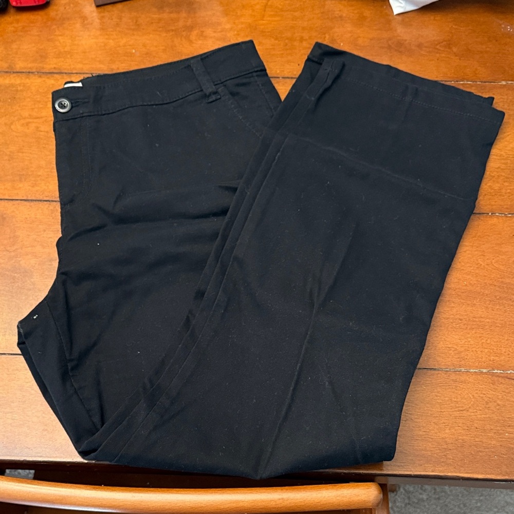 St. John's Bay Black Straight Leg Pants Tailored Elegance